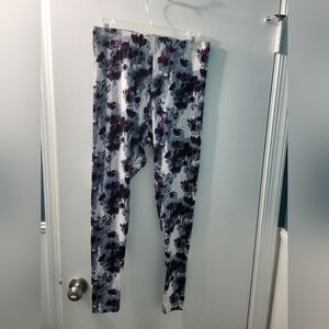 Just Be Kids Leggings with Black and Purple Butterfly Pattern